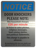 UV041 Door Knockers Funny Metal Aluminium Door Gate Sign Plaque House Office