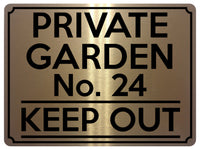 1932 Personalised PRIVATE GARDEN Number KEEP OUT Metal Aluminium Sign Plaque