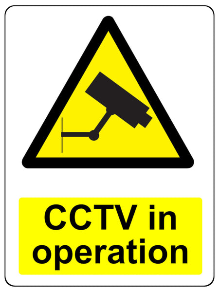 2186 CCTV in operation Door House Warning Safety Metal Aluminium Plaque Sign