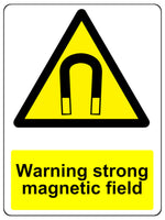 2180 Warning strong magnetic field Safety Metal Aluminium Plaque Sign