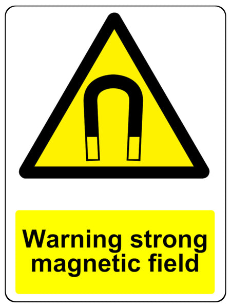 2180 Warning strong magnetic field Safety Metal Aluminium Plaque Sign