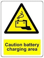 2185 Caution battery charging area Safety Metal Aluminium Plaque Sign