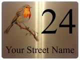 2269 Custom Personalised Address Robin Door Gate Metal Aluminium Sign Plaque