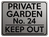 1932 Personalised PRIVATE GARDEN Number KEEP OUT Metal Aluminium Sign Plaque