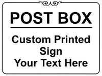 069 Custom Personalised POST BOX Metal Aluminium Plaque Sign For Door House Gate Letters Parcels