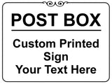 069 Custom Personalised POST BOX Metal Aluminium Plaque Sign For Door House Gate Letters Parcels