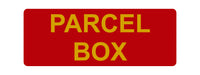 1210 PARCEL BOX Metal Aluminium Plaque Sign House Door Gate Office Post Letters