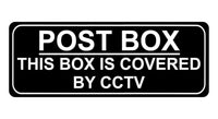 1137 POST BOX THIS BOX IS COVERED BY CCTV Metal Aluminium Sign Plaque House Office Door