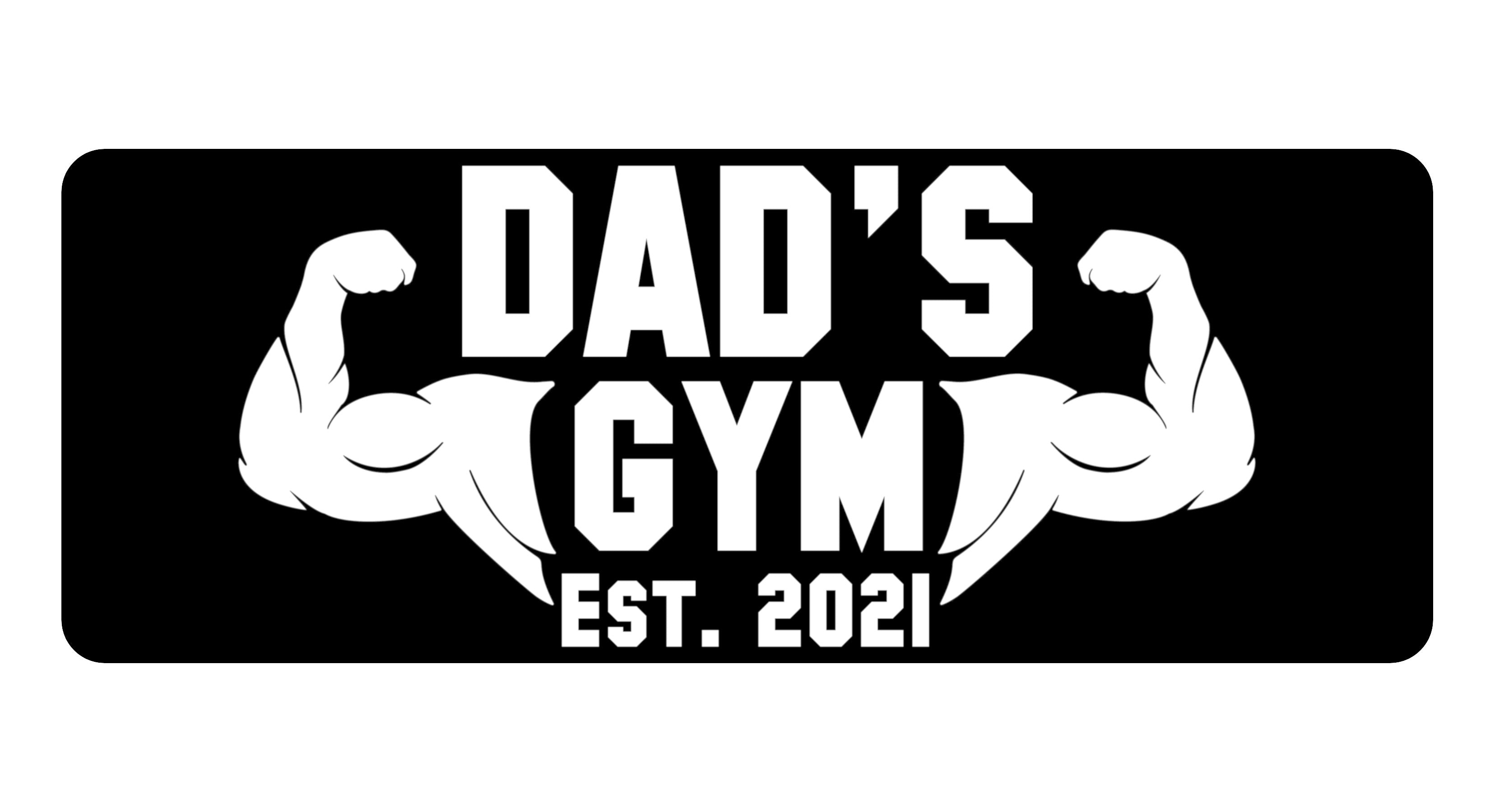 686 Custom Personalised DAD'S Gym Metal Aluminium Sign Plaque Fitness Door Wall