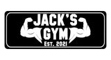 683 Custom Personalised Gym Name Metal Aluminium Sign Plaque Fitness Door Wall