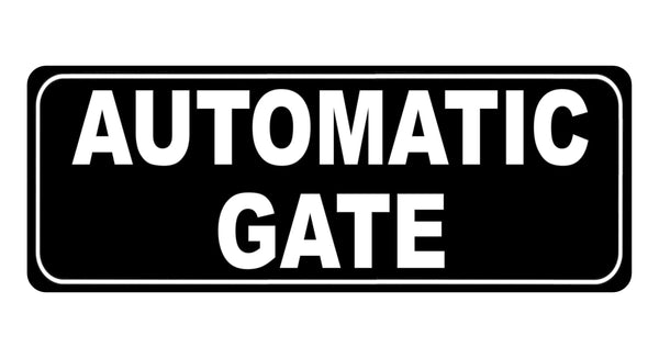 Remote Gate Sign 742 AUTOMATIC GATE Safety Metal Aluminium Plaque Sign For House Office ...