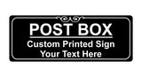 071 Custom Personalised Post Box Metal Aluminium Plaque Sign for Door House Gate Letters Parcels