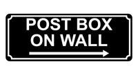 1371 POST BOX ON WALL Arrow Right Metal Aluminium Plaque Sign House Office Door