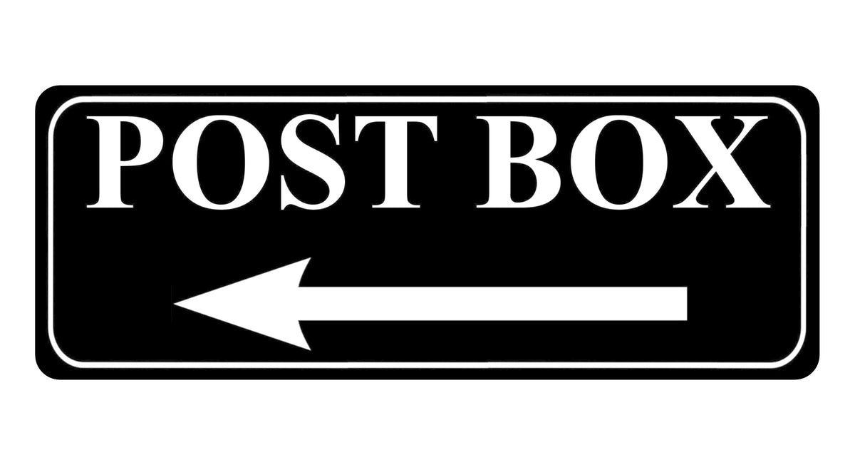 1182 POST BOX Arrow Left Metal Aluminium Plaque Sign Door Gate House O ...