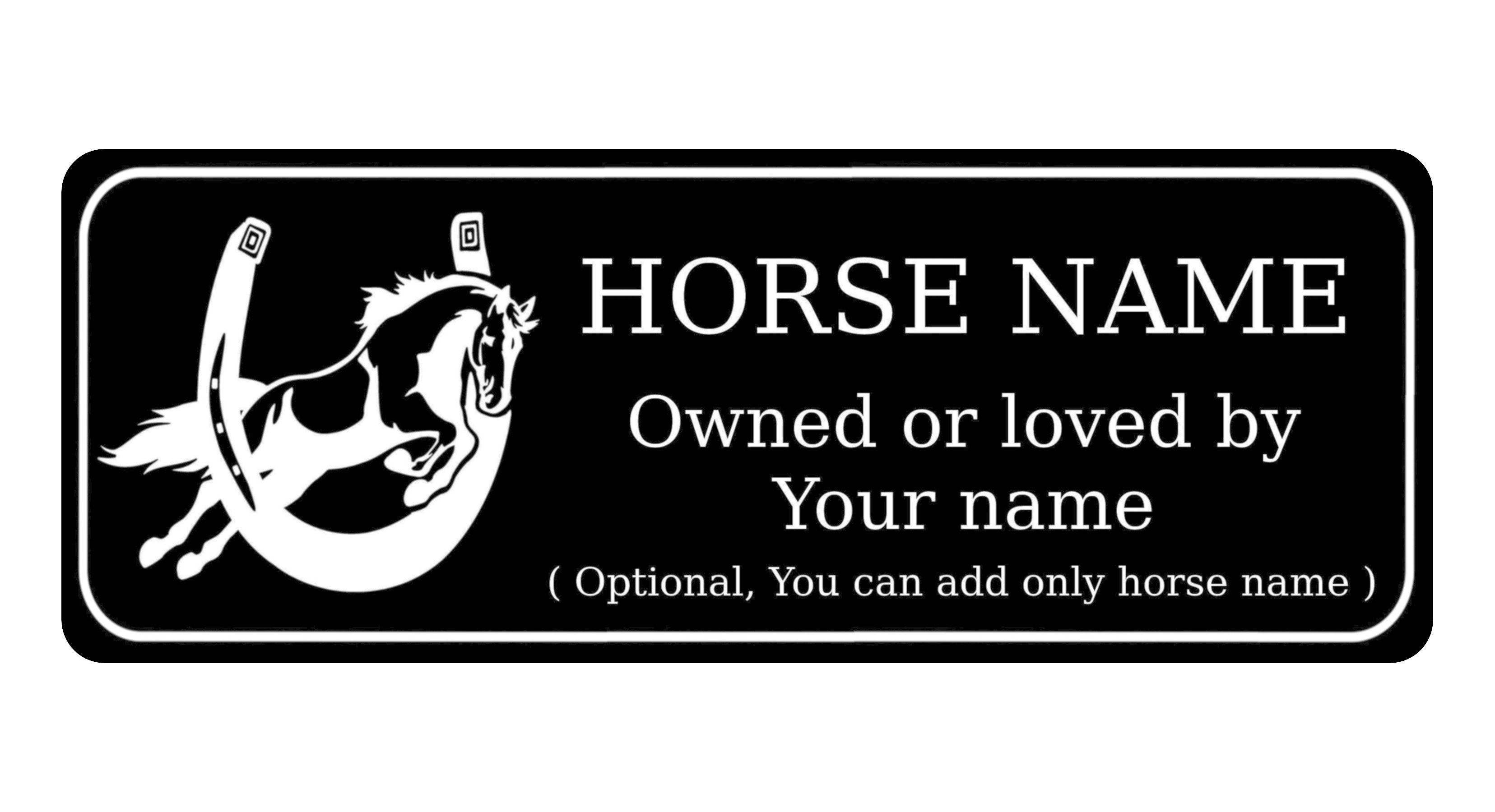 759 Custom Personalised Horse Name Pony Metal Aluminium Sign Stable Door Plaque