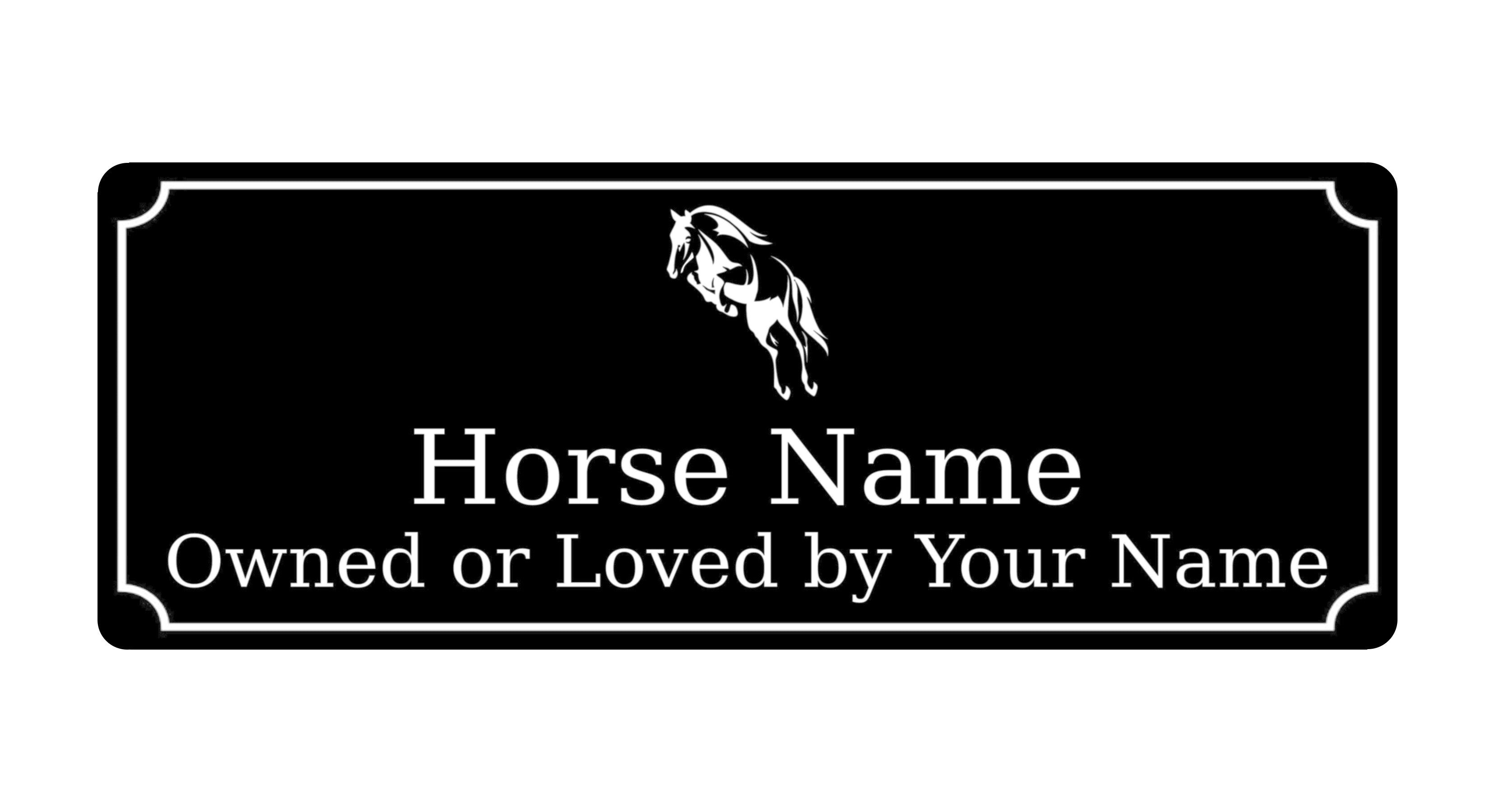593 Custom Personalised Horse Name Pony Metal Aluminium Sign Stable Door Plaque
