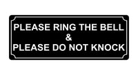 503 PLEASE RING BELL DO NOT KNOCK Metal Aluminium Plaque Sign Door House Office