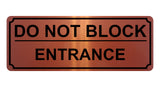 1342 DO NOT BLOCK ENTRANCE Metal Aluminium Plaque Sign Door Gate House Office