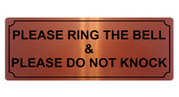 503 PLEASE RING BELL DO NOT KNOCK Metal Aluminium Plaque Sign Door House Office