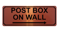 1371 POST BOX ON WALL Arrow Right Metal Aluminium Plaque Sign House Office Door