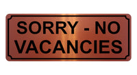 1383 SORRY NO VACANCIES Metal Aluminium Plaque Sign Door Gate Window House Hotel Room Bed