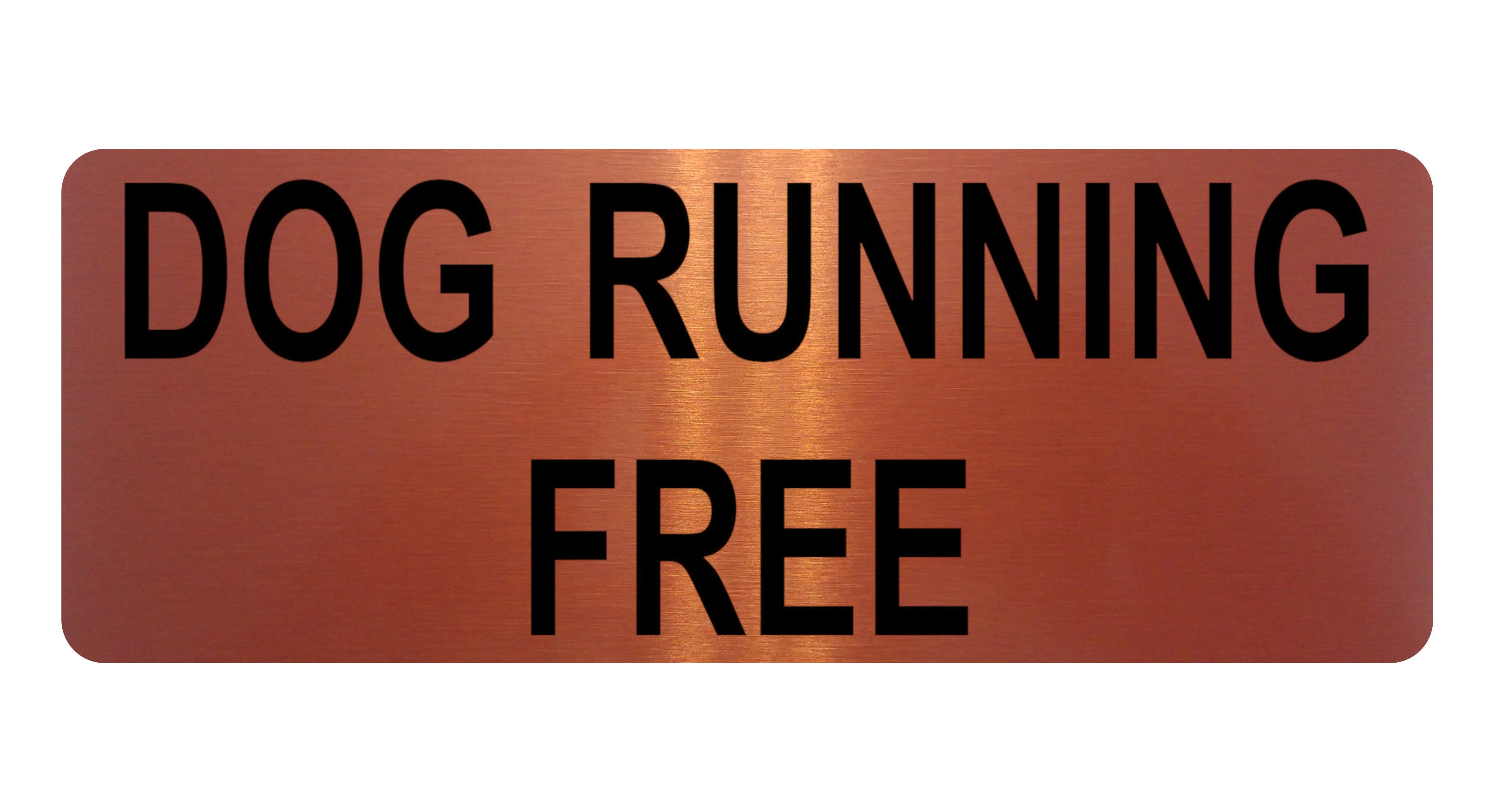 1340 DOG RUNNING FREE Safety Metal Aluminium Plaque Sign Door Gate Garden House