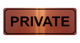 1391 PRIVATE Metal Aluminium Plaque Sign House Office Door Gate Bar Hotel Pub