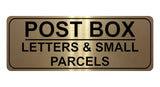 834 POST BOX LETTERS & SMALL PARCELS Metal Aluminium Plaque Sign House Gate Door