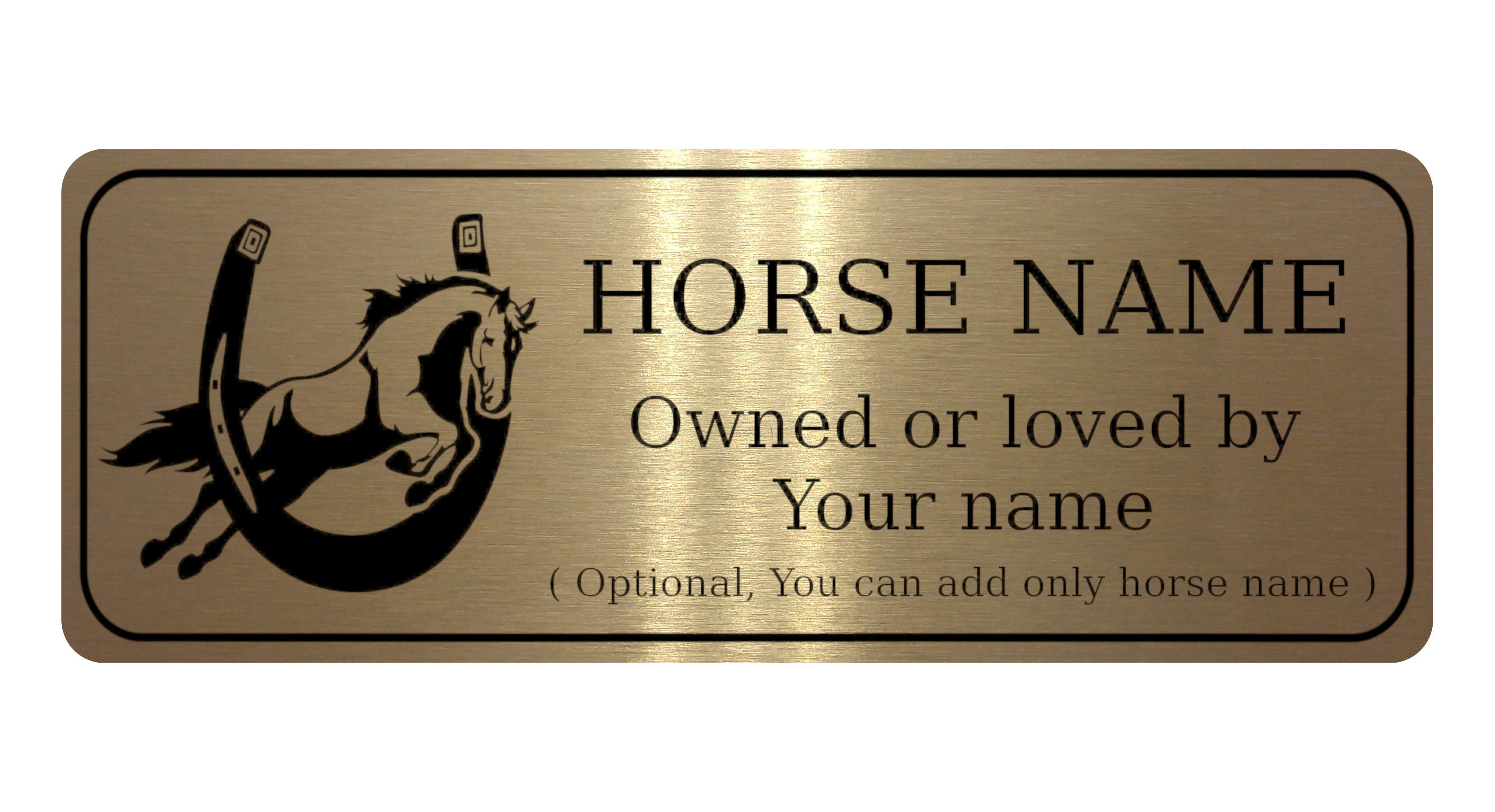 759 Custom Personalised Horse Name Pony Metal Aluminium Sign Stable Door Plaque