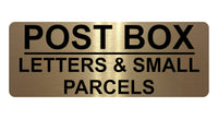 833 POST BOX LETTERS & SMALL PARCELS Metal Aluminium Plaque Sign House Gate Door