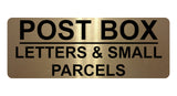 833 POST BOX LETTERS & SMALL PARCELS Metal Aluminium Plaque Sign House Gate Door