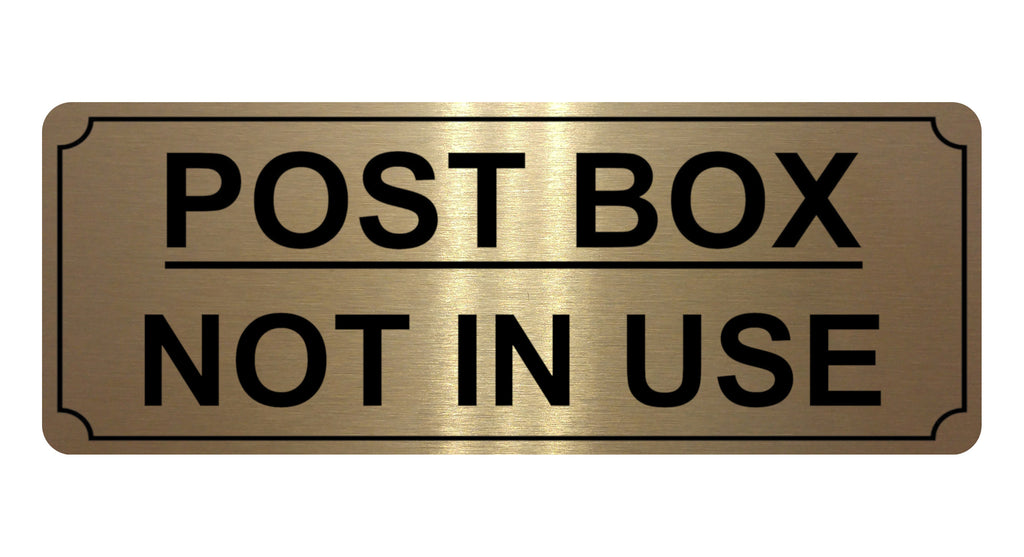 859 POST BOX NOT IN USE Metal Aluminium Plaque Sign Door House Office Parcels