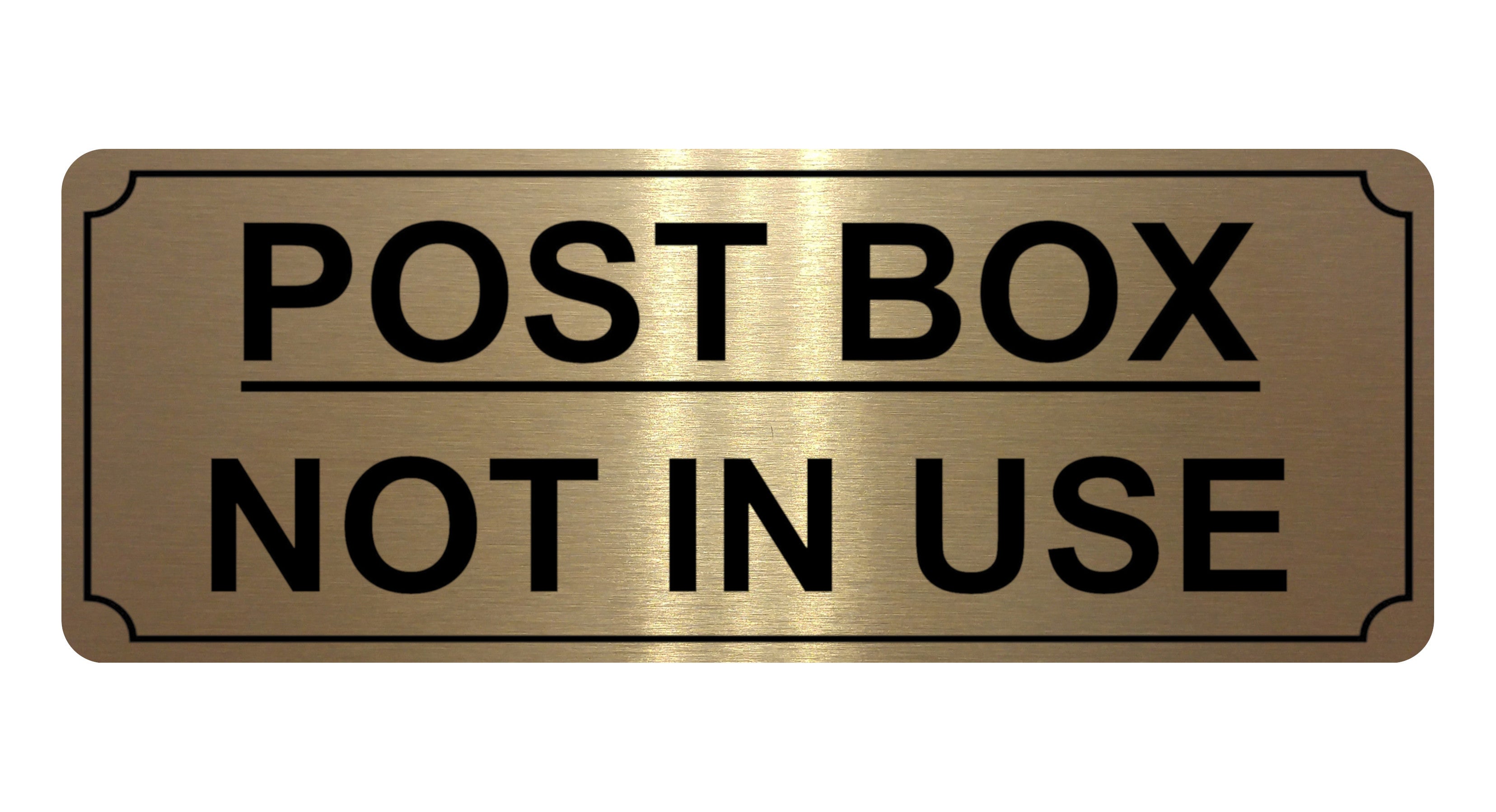 859 POST BOX NOT IN USE Metal Aluminium Plaque Sign Door House Office Parcels