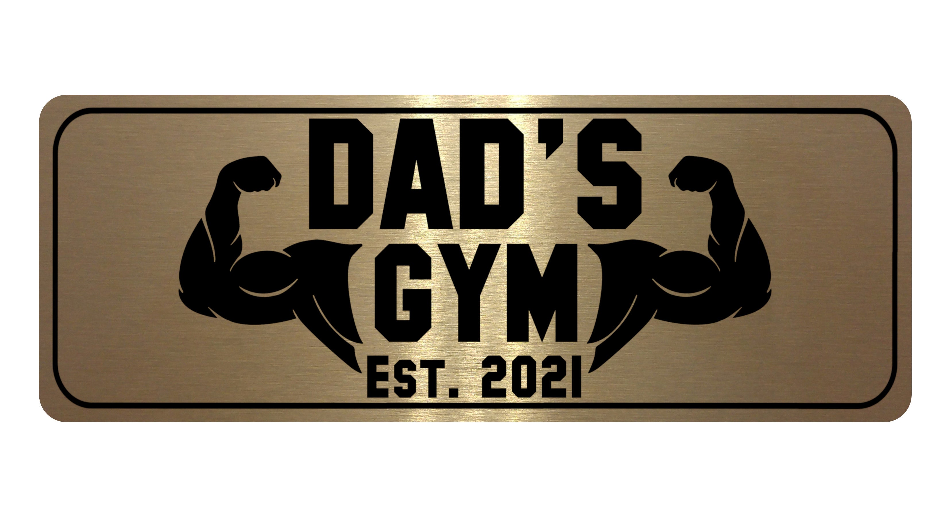 687 Custom Personalised DAD'S Gym Metal Aluminium Sign Plaque Fitness Door Wall