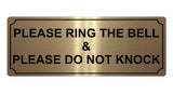 503 PLEASE RING BELL DO NOT KNOCK Metal Aluminium Plaque Sign Door House Office