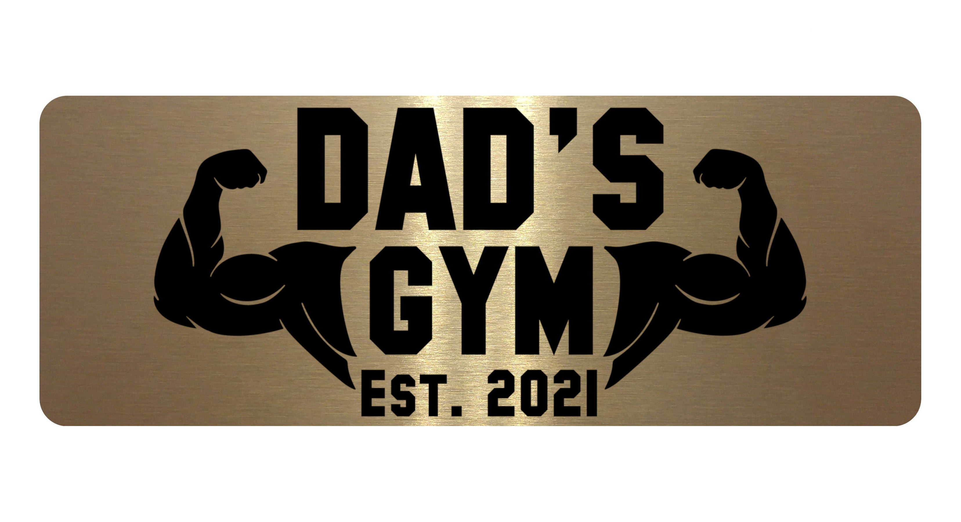 686 Custom Personalised DAD'S Gym Metal Aluminium Sign Plaque Fitness Door Wall