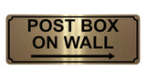 1371 POST BOX ON WALL Arrow Right Metal Aluminium Plaque Sign House Office Door