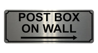 1371 POST BOX ON WALL Arrow Right Metal Aluminium Plaque Sign House Office Door