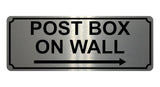 1371 POST BOX ON WALL Arrow Right Metal Aluminium Plaque Sign House Office Door