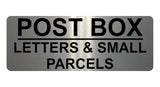 833 POST BOX LETTERS & SMALL PARCELS Metal Aluminium Plaque Sign House Gate Door