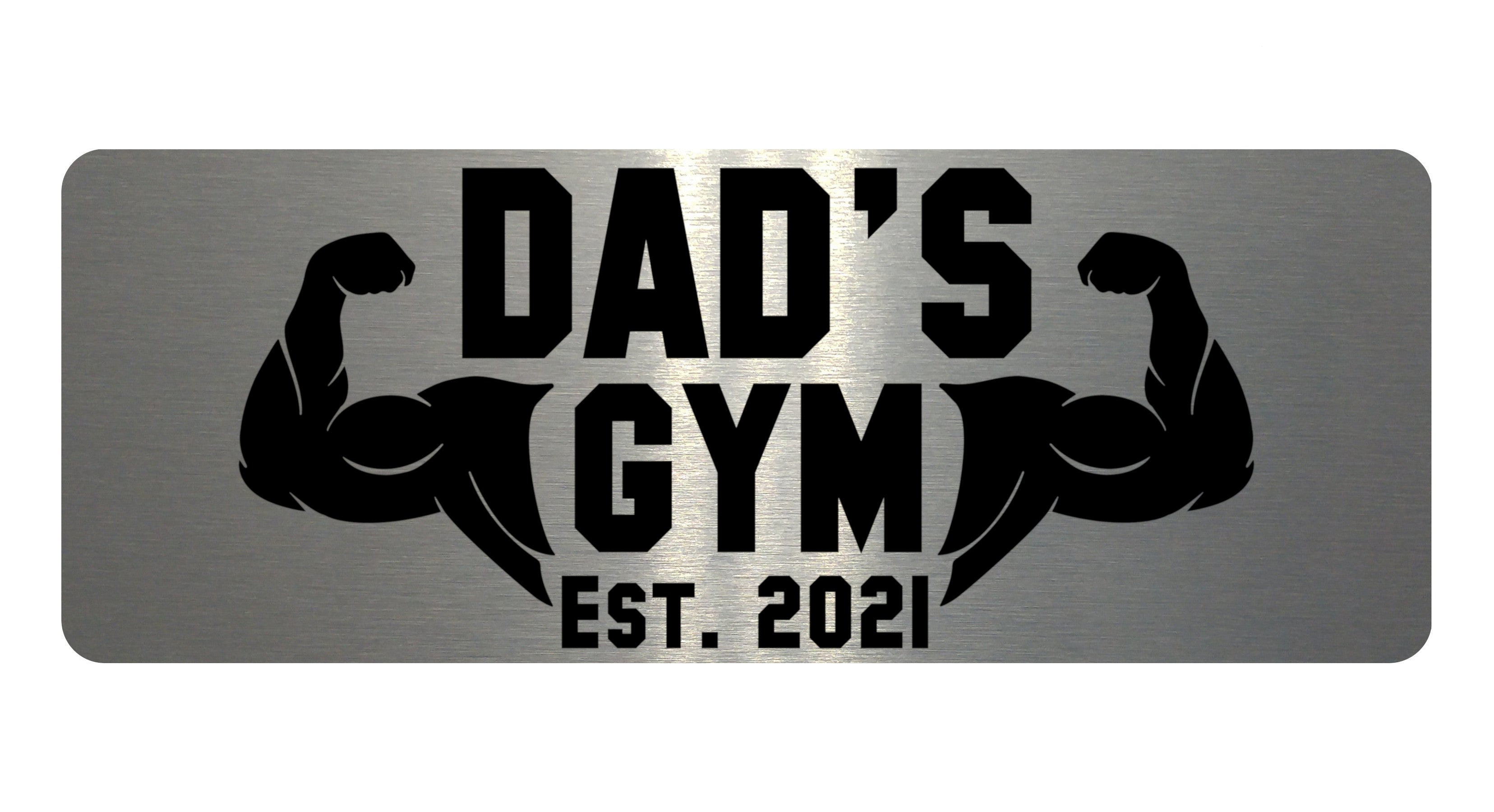 686 Custom Personalised DAD'S Gym Metal Aluminium Sign Plaque Fitness Door Wall
