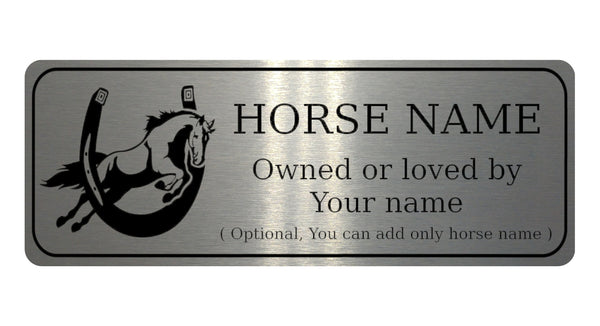 759 Custom Personalised Horse Name Pony Metal Aluminium Sign Stable Door Plaque