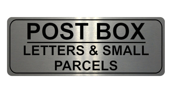 834 POST BOX LETTERS & SMALL PARCELS Metal Aluminium Plaque Sign House Gate Door