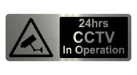 747 24hrs CCTV In Operation Safety Metal Aluminium Plaque Sign Wall House Office Pub Shop