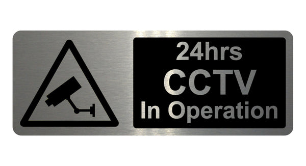 747 24hrs CCTV In Operation Safety Metal Aluminium Plaque Sign Wall House Office Pub Shop