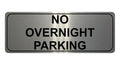 1267 NO OVERNIGHT PARKING Metal Aluminium Plaque Sign Gate Door House Office