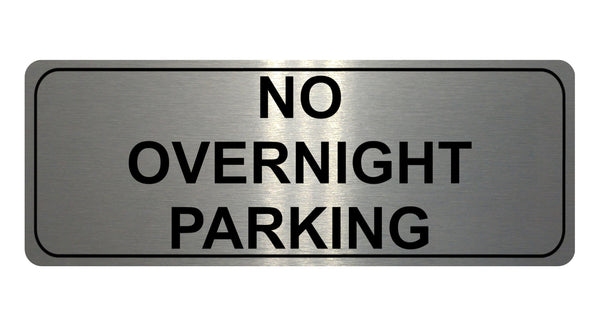 1267 NO OVERNIGHT PARKING Metal Aluminium Plaque Sign Gate Door House Office