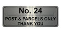 780 Custom Personalised POST & PARCELS Metal Plaque Sign For Door House Gate Letters
