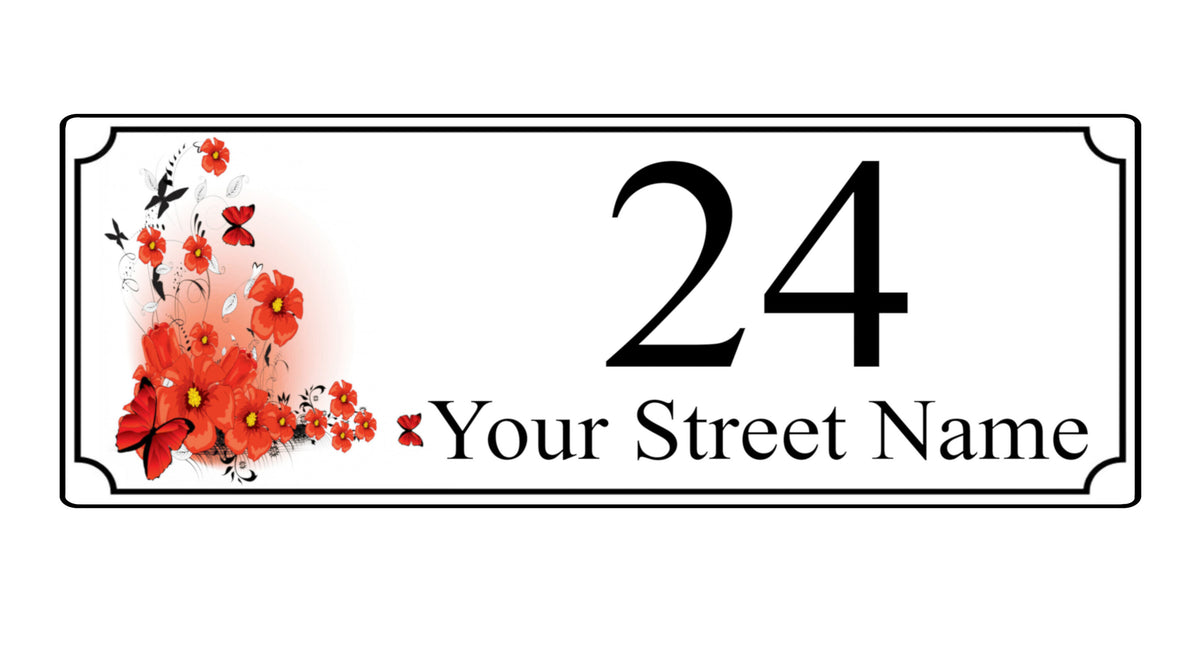 656 Custom Personalised Address Metal Aluminium Plaque Sign Door House Office 200x75mm