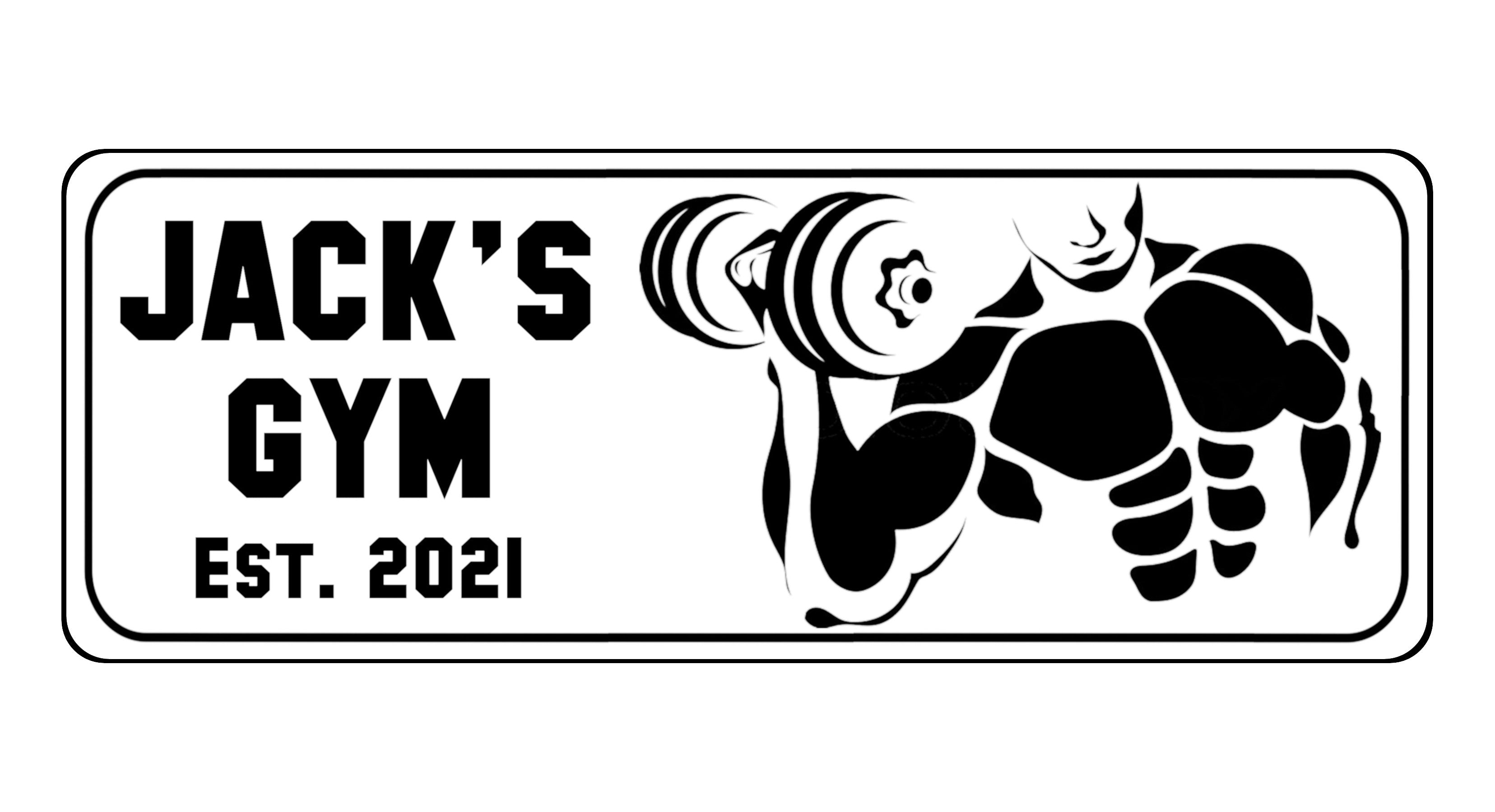 1221 Custom Personalised GYM Metal Aluminium Sign Plaque Door Gate Wall Fitness